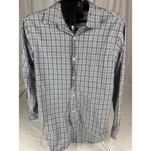 Banana Republic Navy and White Checkered Shirt